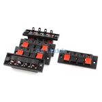 4 Way Push Release Connector Plate Stereo Speaker Terminal Strip Block