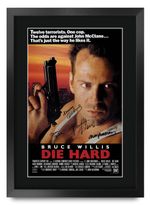 Die Hard Gift Poster Framed Autograph Picture Print for Movie Memorabilia Fans