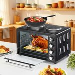 36L Mini Oven with Double Hotplate & Electric Grill Portable Table Top Cooker UK