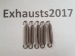 Motorcycle Stainless Steel Exhaust Springs - Pack of 5 - 75mm