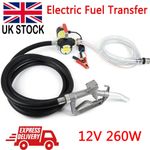 12V 260W Diesel Electric Fuel Transfer Pump Oil Dispenser with Nozzle Hoses Kits
