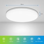 48W LED Round Ceiling Light IP44 Waterproof Modern Fixture 6000K Bright Lamp