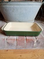 Le Creuset Green Enamel CastIron Roasting Baking Dish Tray 30cm Read Description