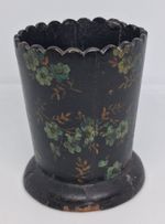 Antique Lacquer Papier Mache Match Holder Match Striker