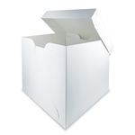 Tall Cake Box 12 x 12 Inches White Cardboard Boxes for Transport - Multi Packs