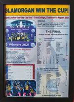 Glamorgan CCC Royal London One-Day Cup winners 2021 - framed print
