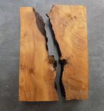 TWO INTERESTING CHARACTER YEW BLOCK/ BLANK/ SQUARE, Carving  .Timber . Project .