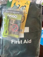 outdoor first aid kit and tick removers