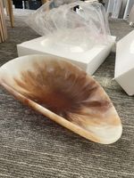 Uttermost Marchena Decorative Resin Bowl with brown swirl