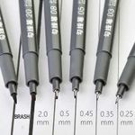 6pcs/Set Fine Liner Pen Pigment Marker Waterproof Ink Drawing Ink Pen Sketch Pen