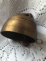 Livestock bell, brass or bronze, 6cm high for sheep or goat, retro used item