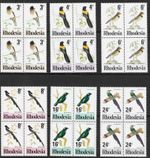 Rhodesia 1977 Birds Blocks of 4 6 x Values MNH