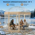 305x305 cm Instant Igloo Dome w/ 540° Panoramic Clear PVC