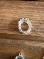 925 Silver Bezel Setting Pendant Dropper Fits 10 x8mm Cabochon New Set Of 6