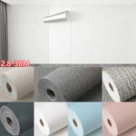 3D 3mm Thick Thermal Self Adhesive Wallpaper Linen Wall Sticker Decor 2.8-30M