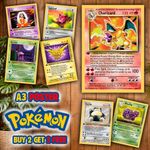 Pokemon Card Poster A3 - Charizard Pikachu Umbreon Vintage Trading Card Wall Art