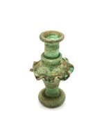 Grand Tour Miniature Green Glass Vase with Lace Rim | 57mm Collectible