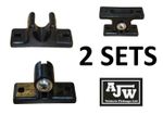 Door Retainer Black Nylon (x2) Hold Back Horseboxes Trailer Motorhome Vans Coach