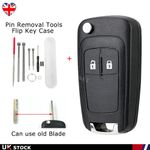 2 Button Key Fob Shell Case For Vauxhall Astra J Insignia Zafira C Mokka Corsa E