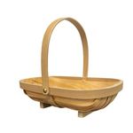 Natural Suffolk Trug with Movable Handle - 30 x 20cm - Flower Gift Hamper Basket