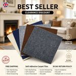 50x50cm Self Adhesive Area Carpet Tiles Peel and Stick Floor Plank Mat Non-Slip