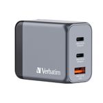 Verbatim GNC-65 GaN 65W 3 Port Charger 2 x USB-C PD 3.0 65W and 1 x USB-A QC 3.0