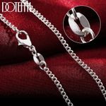 GENUINE 925 STERLING SILVER CURB CHAIN NECKLACE LOBSTER CLASP 16"-30" GIFTS