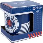 Official Glasgow Rangers FC Blue / White Crest Mug Brand New Boxed 11oz