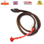 BULL WHIP HUNTER BROWN 100 % REAL LEATHER 5 FOOT LONG Bull Whip