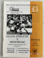 Alloa Athletic Vs Montrose 13/09/97 Scottish League Third Division