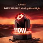 RGBW LED Mini Moving Head Light 6x18W DMX512 Stage Party Disco Effect Light UK