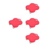 4Pcs Heavy Duty Furniture Dolly Kit Portable Movers with Wheels Red ABS Plastic