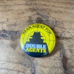 Vintage Trebor Double Agents "I'm an agent for ..." Badge - Round - 3.3cm 