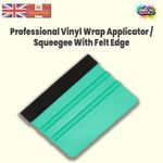 Professional Vinyl Wrap Applicator / Squeegee With Felt Edge (Green)