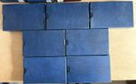 7 Blue Nostalgia Cigarette Tea Trade Postcard Albums With Slipcases 