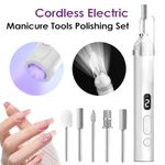 Professional Electric Nail File Drill with LED & UV Light Manicure Pedicure Set