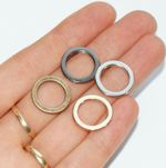 FLAT WELDED O-rings, 12.5mm inner dia, small metal alloy leathercraft BUCKLES