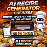 AI Recipe Generator Business | Automated AI Chef Website | Lifetime Hosting