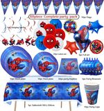 Spiderman Birthday Party Decoration Tableware Set Balloon Banner Gift Bag Supply