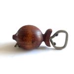 Vintage Danish Fish Corkscrew & Bottle Opener- 1960s Teak Bar Ware Gonk Figurine