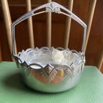 Antique Art Nouveau WMF Butter or Jam Dish Silver Plate Jugendstil glass liner