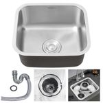 Undermount Stainless Steel Kitchen Sink Single Bowl 410x360x205mm Small Sinks UK