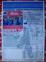 Worcestershire Rapids 2018 Vitality Blast winners - souvenir print