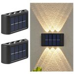 Solar Wall Lights Up & Down Waterproof Outdoor Garden Fence Lamp Yard Decor