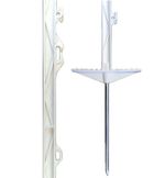 20 X WHITE 3FT POSTS Electric Fencing Fence Stakes Poles 105cm With Spike