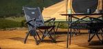 ARB BASE CAMP FOLD UP CHAIR IN BLACK 150KG WEIGHT RATING