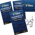 Atomic Tackle Chodda S Hooks Barbed / Barbless Carp Fishing Hooks - 4/6/8