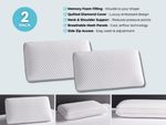 SET OF 2 MEMORY FOAM PILLOWS SLEEP PLUS - BEST QUALITY - FREE & FAST DELIVERY !
