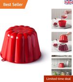 Dishwasher Safe 5.91cm Traditional Jelly Mould in Red - Perfect for Entertaining