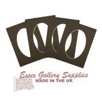 OVAL/ROUND Picture And Photo Mounts For Frames BLACK - Frame Mounts